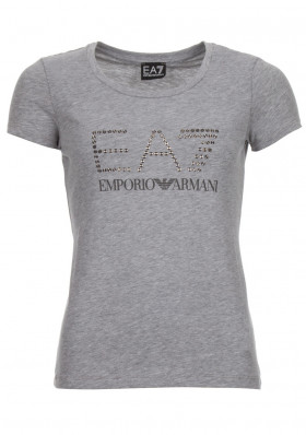 T-shirt damski Armani 6ZTT88 Średni Szary